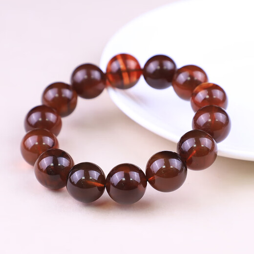 Ancient genuine amber containing paclitaxel natural Burmese amber violet bracelet collection 100 10mm+