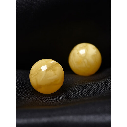 Pangdonglai quality Tianlran beeswax single bead Tianlran amber beeswax beads approximately 16.0mm [No. 1391] with certificate