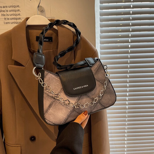 Nanmu Xiong bag women's bag crossbody bag chain shoulder bag 25 spring new style portable versatile light luxury armpit bag Chinese Valentine's Day gift shoulder crossbody bag black