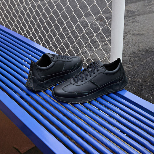 Clarks pour hommes chaussures de course Chaussures confortables respirant légèrement légèrement rembourrée rétro à la mode des hommes de couple décontracté noir (cuir de vache) 261797597 39,5