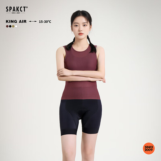 SPAC Cycling Clothes Men's and Women's Vest Summer Road Cycling Bicycle Quick-Drying Top Sweat-Free T-shirt Cloud Ladder White L