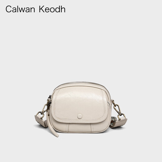 Calwan Keodh Crossbody Bag Damenbag 2025 Neue Frühlings- und Sommer-echtes Leder kleiner runde Tasche One-Shoulder-Freizeitgeburtstagsgeschenk für Freundin und Frau [schöne] leichte Luxus-Mode-vielseitige Crossbody-Tasche Praktische und herzzerreißende Mädchen Freundin
