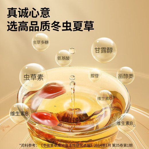 Tongrentang Marke Peking Tongrentang Cordyceps Cordyceps High-End-nahrhafte Geschenkbox Ernährungsprodukte für Älteste 1 Box 50g [Jinzun Geschenkbox] ungefähr 3 Stück/Gramm 150 Stücke