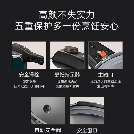 WMF German imported kitchenware non-stick pot pressure cooker pressure cooker Naicaimi RDS6.5L blue housewarming kitchen good things