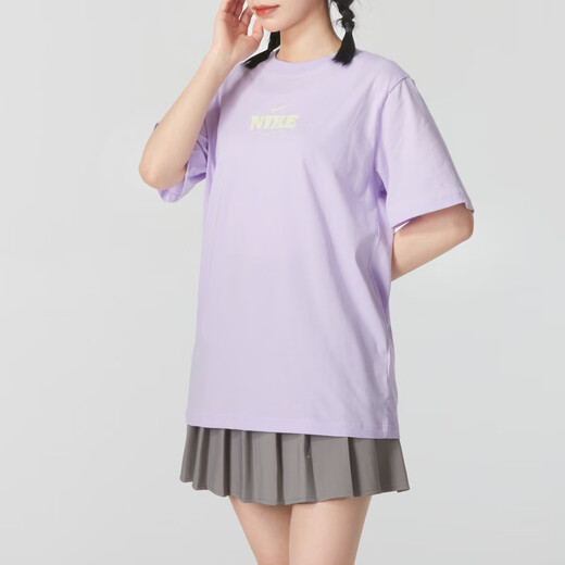 耐克（NIKE）t恤女 夏装新款时尚宽松舒适简约衣服刺绣小勾透气棉质短袖女 HF6180-517 XL (170/92A)