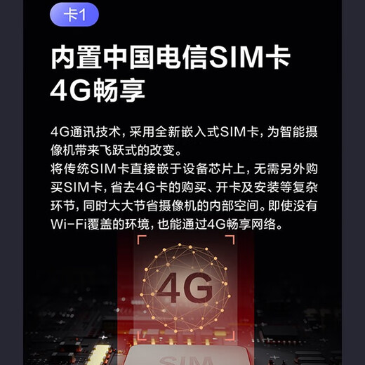萤石C8C监控摄像头4G无限流量300万像素家用无线监控器室外360度防水防尘手机远程人形检测语音通话 C8C-4G【无限流量】4mm 摄像头+16G卡【下单升级32G】