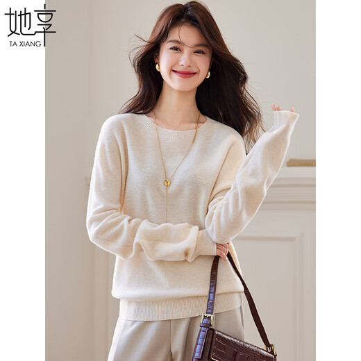 She enjoys 100% pure wool sweater women's round neck sweater warm top autumn and winter inner layering sweater T144Z8004
