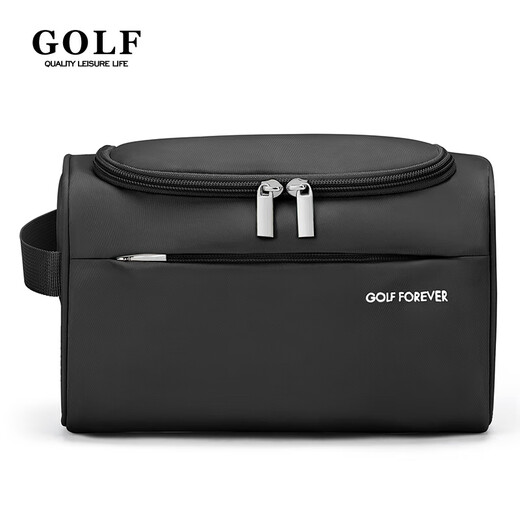 Golf (GOLF) toiletry bag, business trip storage bag, portable cosmetic bag for men and women, multifunctional large-capacity bath bag, elegant black