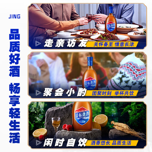 劲牌 蓝标劲酒 36度光瓶酒 500ml*12 整箱装 养生酒 自饮 送礼