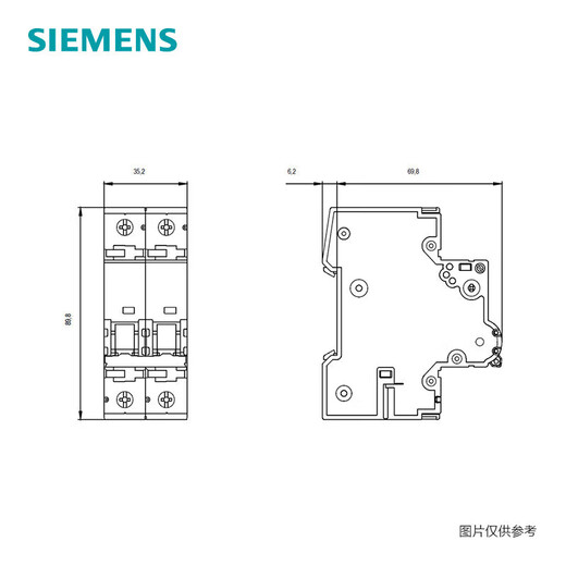 SIEMENS Air Interrupteur 5SY6210-7CC C10A 2P 6KA 5SJ BRISHER DE CIRCUIT AIR MÉNAGE