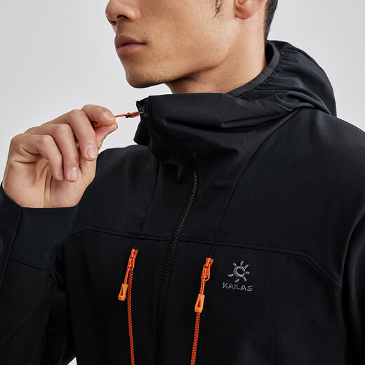 KAILAS M13-PRO hooded soft shell jacket CORDURA wear-resistant elastic outdoor rock climbing and mountaineering clothing for men