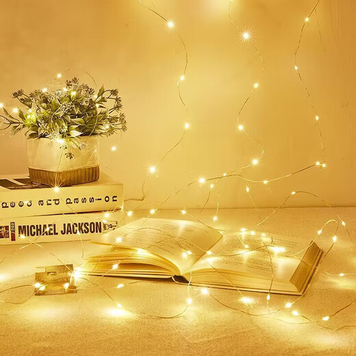 Night Light Copper Wire Lamp Portable Lamp Battery Small Lamp Computer Keyboard Table Lamp Bedside Lamp Camping Lamp 3 Pack Warm White Atmosphere-1.0 Meter