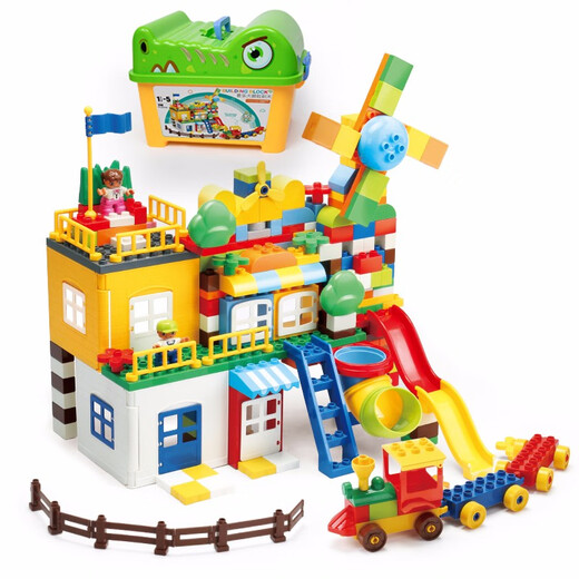 Feelo -kompatibel mit Lego Lego große Partikel Kinder Baugruppen Bausteine ​​Spielzeug für Jungen und Mädchen Geburtstagsgeschenke Windmill Manor Barrel 1646