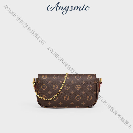 
ANYSMIC Bag Women's Bag Luxury Brand Small Bag Chain Bag 2025 New Niche High-end Crossbody Bag Women's Square Bag Coffee