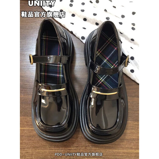 Qiaojiati Japanisch JK Uniform Academy Style Small Lederschuhe Frauen 2024 Sommer- und Frühling Neues Retro -vielseitiger, dicker alleiniger Mary Zhen Black - verbesserte Version 95% der Benutzer wählen 3524H - notwendige Entschädigung für die verspätete Lieferung