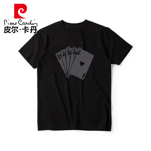 T-shirt à manches courtes Pierre Cardin American pour hommes 2025 Été Nouveau T-shirt à manches mi-manches en vrac et polyvalent.