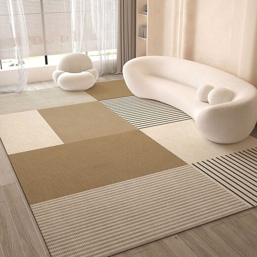 Xinlinfeng living room carpet new ins cream style coffee table carpet sofa floor mat large size non-slip mat stain-resistant meet as fate 80*160CM