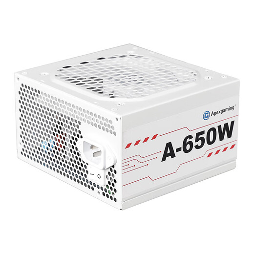 Apexgaming Ai Pai E-Sports Power Supply 650W Bronze Medal Desktop Computer Host DIY Game E-Sports White Power Supply All Japanese Capacitors/Temperature Control Fan/Five-Year Warranty A650W Bronze Medal White/All Japanese Capacitors/5-Year Warranty