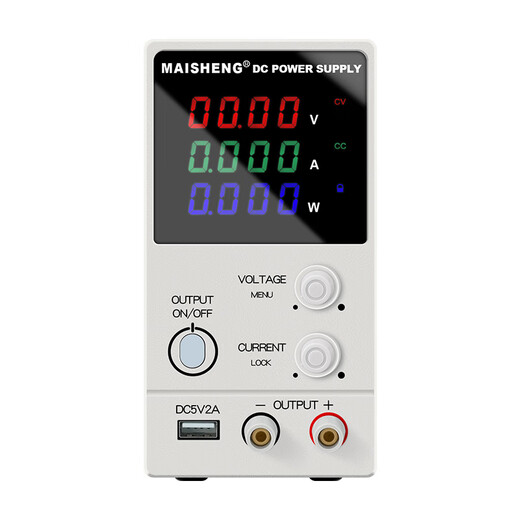 Maisheng programmable four-digit digital display DC voltage stabilization power supply experiment constant current aging maintenance mini program control adjustable voltage regulator MS1203C [120V3A] upgrade four knobs