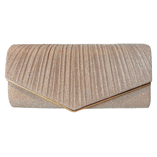 Kangaroo (KANGAROO) Celebrity Banquet Bag with Evening Dress Dinner Clutch Women Wearing Cheongsam Small Bag Wedding Mom Wedding Clutch Champagne Color