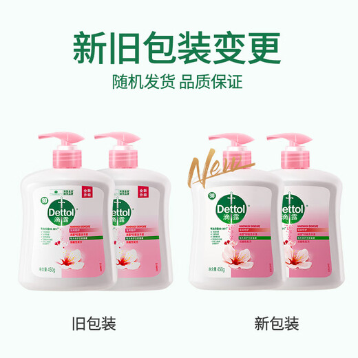 Dettol Healthy Antibacterial Hand Sanitizer, Moisturizing and Protecting, Children and Adults Family Hand Wash, Antibacterial Cleaning, Universal Special Pack, Store Manager Recommends Hot Style 450g*4 Bottles