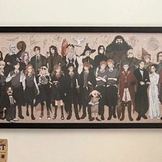1000 Puzzle Massivholz Fotorahmen 88x33 cm Festholz 84x38cm Packung 102x34cm Harry Potter Serie Peripheral Pink 3884 Kleber No Puzzle