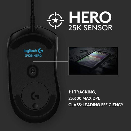 Logitech K845 wired luminous mechanical keyboard + G403 Hero lightweight RGB gaming mouse e-sports equipment Black