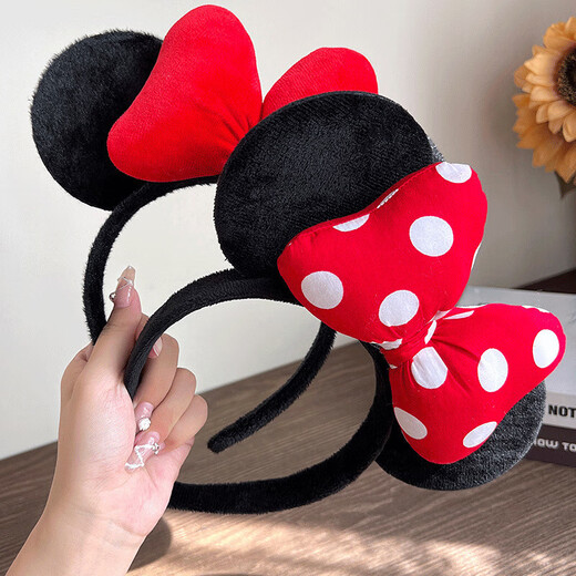 Maimed Shirley Rose Disney headband bow amusement park photo hair accessories Mickey headband Duffy Bear Lingnabe hair accessories classic Mickey Mouse headband