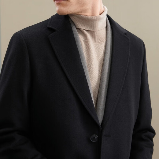 Siete Brand [Liner de grosella de grosella de grosura] para el nuevo abrigo de lana de moda de moda de invierno para hombres Black XL/180