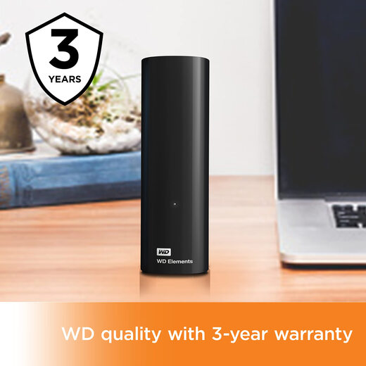 Western Digital Western Digital WD Desktop Mobile Mechanical Hard Drive 12TB New Elements Elements Desktop Plug and Play 3.5-inch Large Capacity BWLG0120HBK 12TB