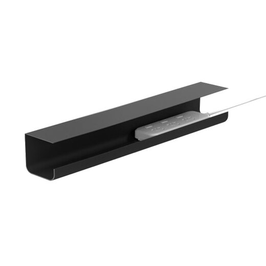 Computer Desk Drahtverwaltung Frame Draht -Sortierwerkzeug Storage Deskte Bottom Slot Kabelbaumkabel Kabel ohne Loch Stanze Netzteil Desktop Drahtverwaltung - Schwarz 55cm -1 Pack