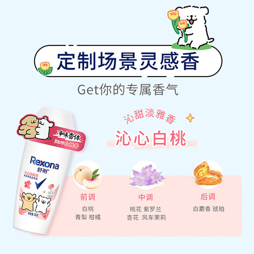 Comfortable and refreshing roll-on lotion to soften skin, suppress odor and suppress sweat, long-lasting fragrance, refreshing odor for men and women underarms, refreshing peach fragrance 50ml