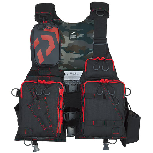 DAIWA 24 new DF-6224 buoyancy life vest large capacity sea fishing life vest vest bright black one size