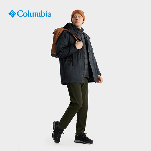 Колумбия Колумбийская мужская термо-водонепроницаемая куртка три в одном с золотистым краем куртка на хлопковой подкладке WE6198 010 XL (185/104A)