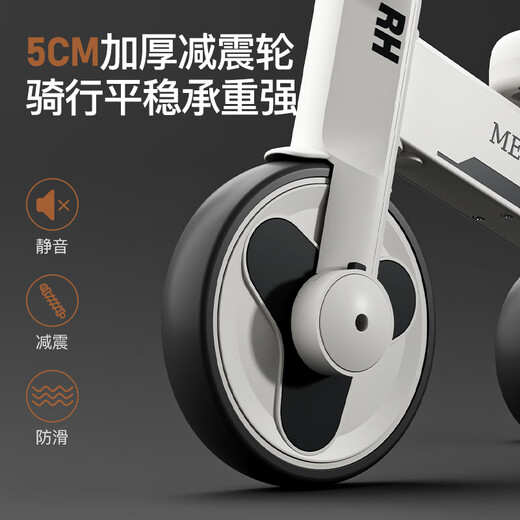 Semmook children's tricycle bicycle 1-6 years old baby walking artifact multi-functional balance bike bicycle slider elegant gray