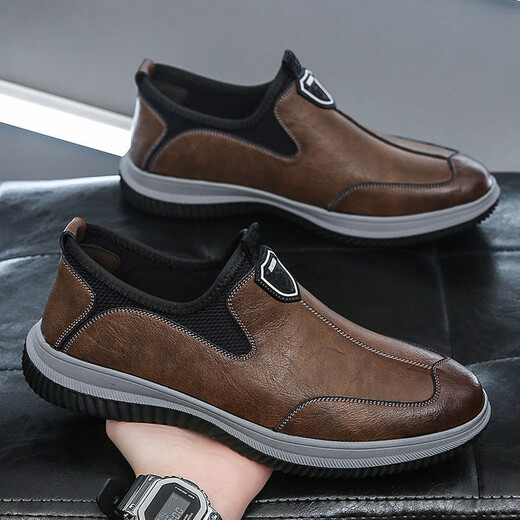 Región occidental Camel Chef Zapatos de protección de trabajo para hombres Zapatos de trabajo Spring Spring impermeable Aceite resistente al desgaste Resistente zapatos anti-deslizamiento zapatos de cuero casual Men 6627 Negro [Promoción]-Garantía de tres años-Luo 39