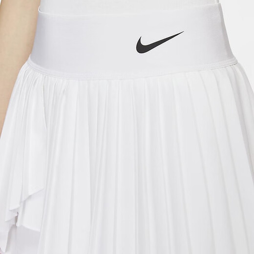 耐克（NIKE）女子短裙夏季速干褶裥网球运动半身裙不对称百褶裙(含打底) DR6850-100 S