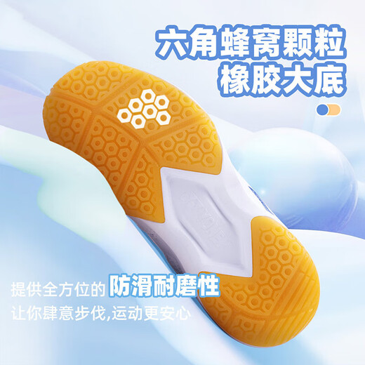 YONEX尤尼克斯羽毛球儿童鞋青少年学生比赛训练透气SHB101J 白蓝 36