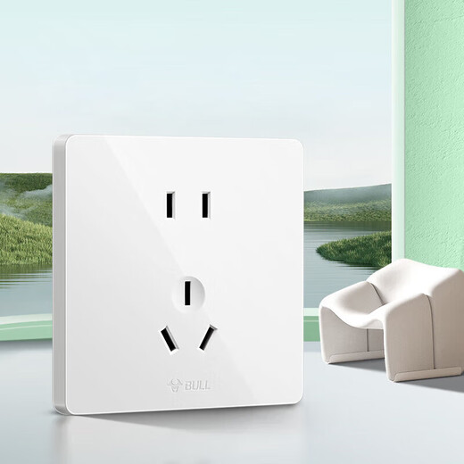 Bull socket 10A five-hole socket 86 type socket panel G12Z223S white