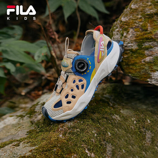 Fila Fila Children's Shoes 2024 Summer Medium and Large Boys Children's Wading Shoes Comprehensive Training Shoes Champagne Brown/Latte Brown-PL 36 Inner Length 23.0cm