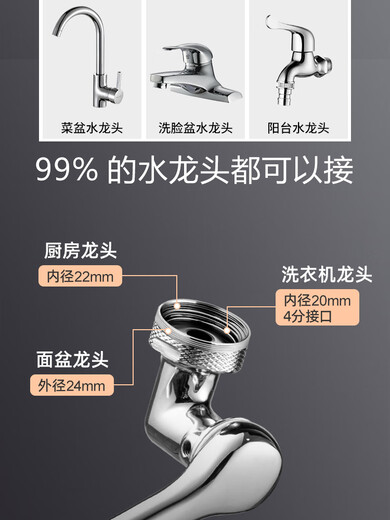 Butt washing artifact for babies, boys and girls, newborn butts, basin faucet robotic arm pp, ordinary model (single water outlet), 720 degree rotation
