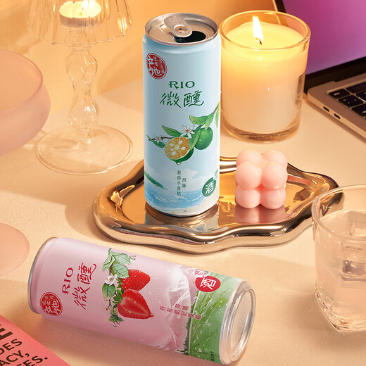Ruiao Weizhe Rio 330 ml Frauen mit niedrigem Alkoholwein Fruchtwein vorgemischt 3 Grad Rio Cocktail [Hot Sale Aroma] Weizhe 5 Dosen + 1 Dose kostenloses Getränk