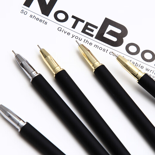 
Thin pole metal pen simple neutral pen student business office heavy feel pen 0.5mm black water pen sign pen metal pen rod carbon pen learning stationery supplies kx5009 metal pen-silver single (0.5mm black) 0.5mm x single