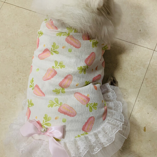 宠物大狗衣服中大型犬透气防掉毛防晒网纱萨摩金毛夏季薄款背心裙 粉色彩虹(不退不换) 110码(胸围9756-70斤左右)