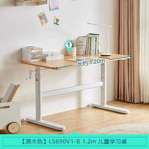 LINSY KIDS林氏儿童书桌简约可升降学习桌椅 LS690V1-B 1.2m儿童学习桌