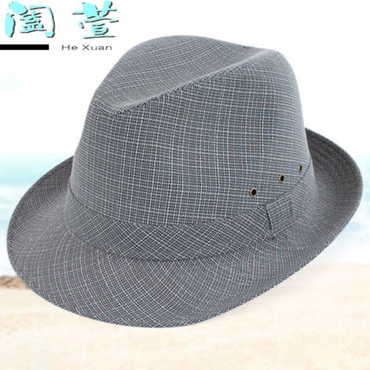 HTKD新品画家博士帽中老年春夏季礼帽男士春秋天英伦爵士帽布 深灰 小号57号