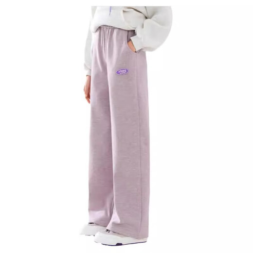 Ikano I.Karnow Girls 'Hosen Frühling und Herbst Kinder 2025 Neue Herbst-Kleidung Sportarten Weitbeinhosen für die Herbst-Hose für Mädchen von Girls' Big Children's Herumn Mädchen 15188 Purple + 4882 White 130 (großer Größe wird empfohlen, eine kleinere Größe kleiner zu nehmen)