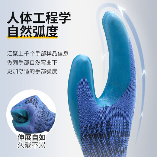 Xingyu Arbeitsschutzhandschuhe A688 Wear-Resistant Work Gummi verdickte Gummi-Latex-geprägter Anti-Rutsch-Rutsch immregierten adhäsiven atmungsaktiven Schutzarbeiten
