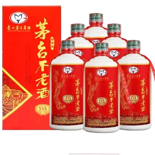 MOUTAI Underund Wine Moutai KWeichow Moutai Underund Wine Serie 53 Grad zubereiteter Wein zufällig ausgeliefert und begabt 53 Grad 500 ml 6 Flaschen Moutai Unteracher Wein V15