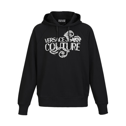 Versace Jeans Couture Роскошная мужская одежда Versace Men's Print Whothirt Футболка с длинным рукавом 12126 Подарок Black S